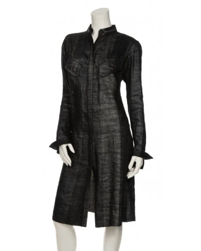 Fantastic Offers Long Shirt Linen In Anthrazi