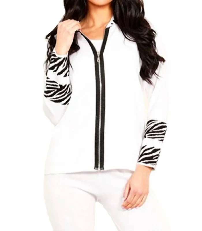 Low Prices Love Zip Hoodie In White