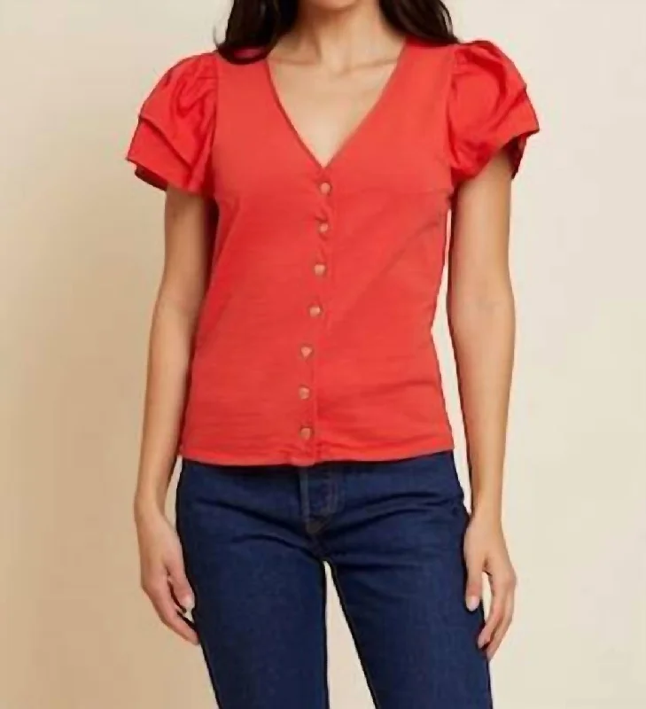 Unbeatable Prices Maria Femme Snap Tee In Golden Gate