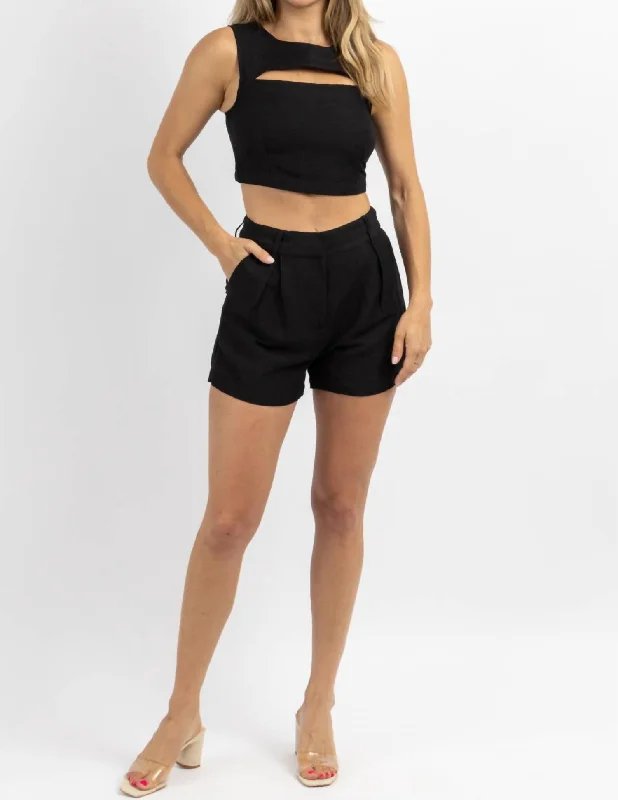 Price Rollback Milly Linen Short Set In Midnight