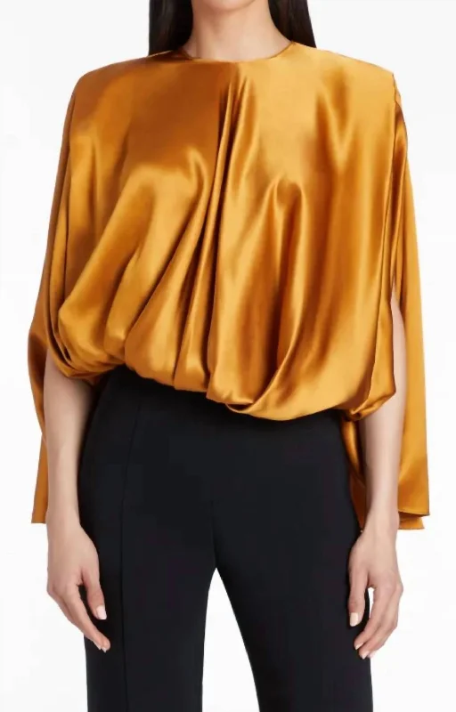 Instant Discount Odessa Silk Top In Antique Bronze