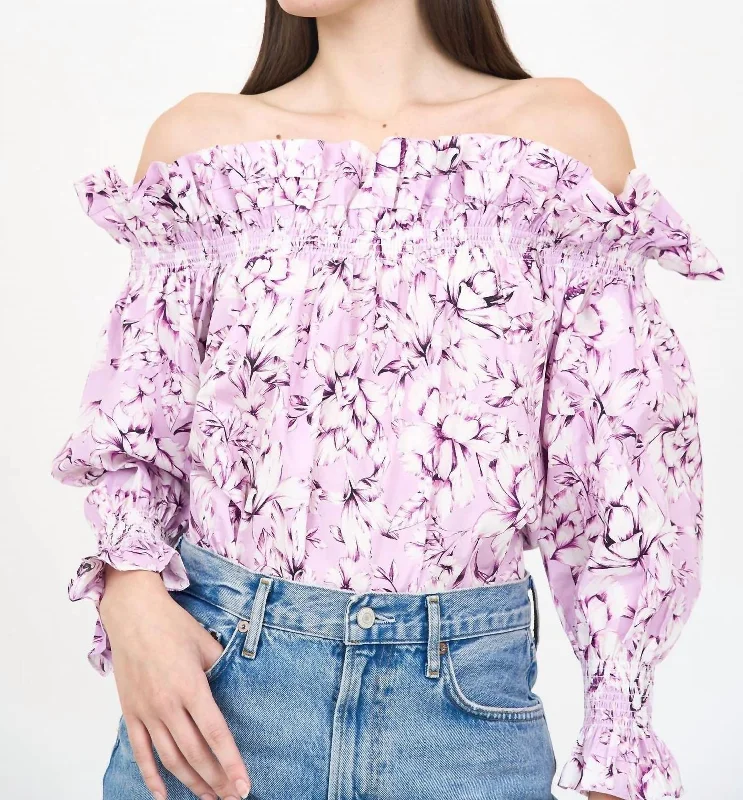 Big Discounts Regina Top In Pink Vintage Floral