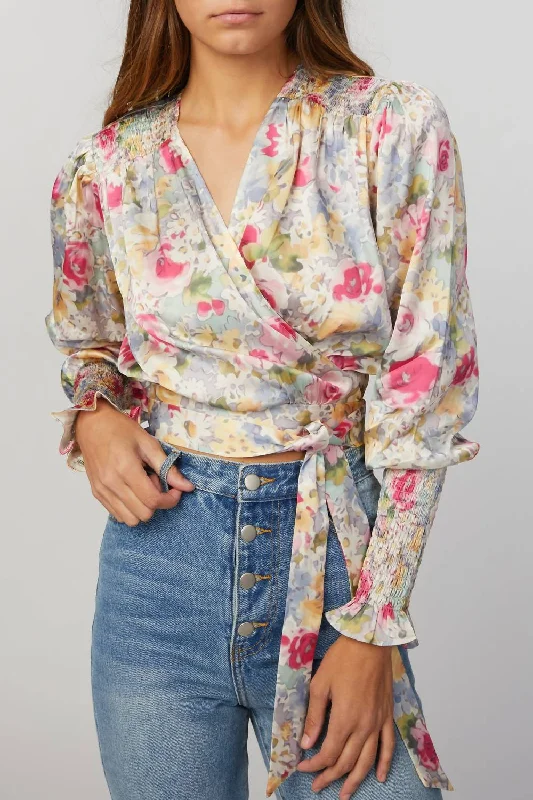Lowest Prices Rosie Top In Pastel Floral Print