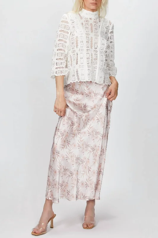Price Cut Scalloped Crochet Top In White
