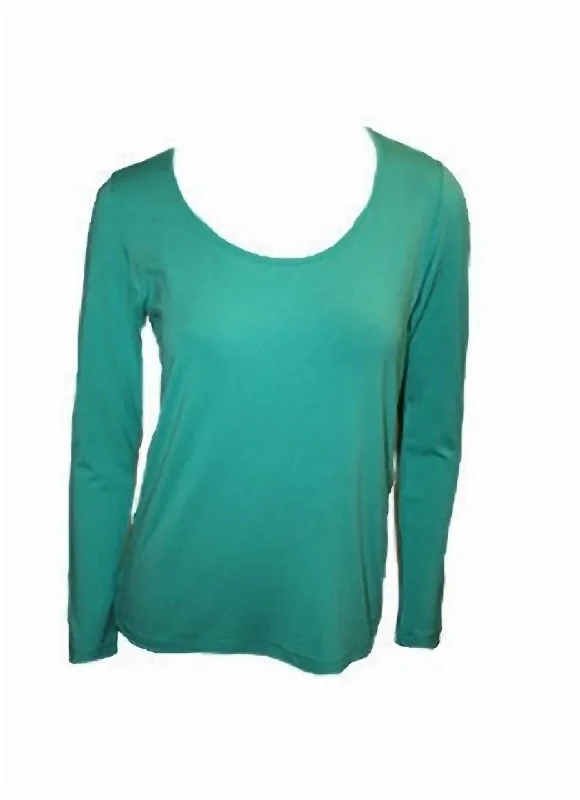 Price Cut Scoop-Neck Top In Mint