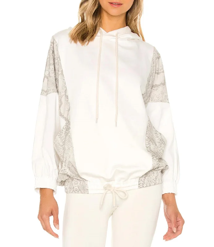 Deal Alert Stella Popover Hoodie In Taupe Snake