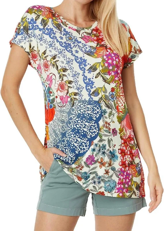 Epic Deals Tango Relaxed Dolman Sleeve Tunic In Multi