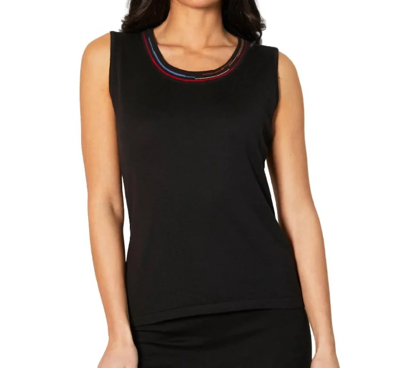 Extra Savings Tank In Black/multi