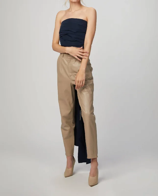 Big Discounts Valentina Cropped Top In Navy Blue