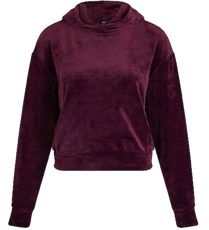 Today's Special Velour Cropped Pullover In Purple