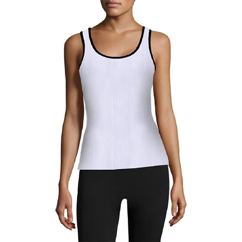 Closeout Women Laguardia Tank Sleeveless Cotton Top In White