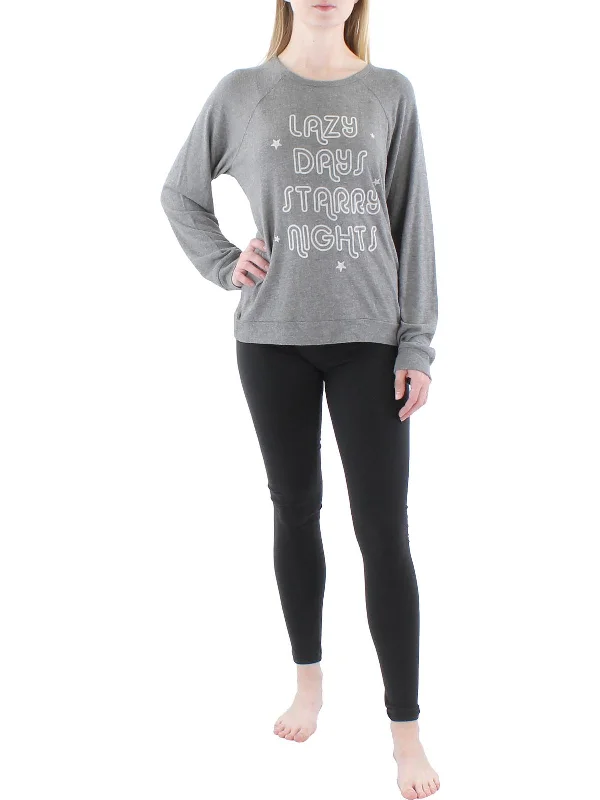 Super Bargain Womens Heathered Comfy Pullover Top