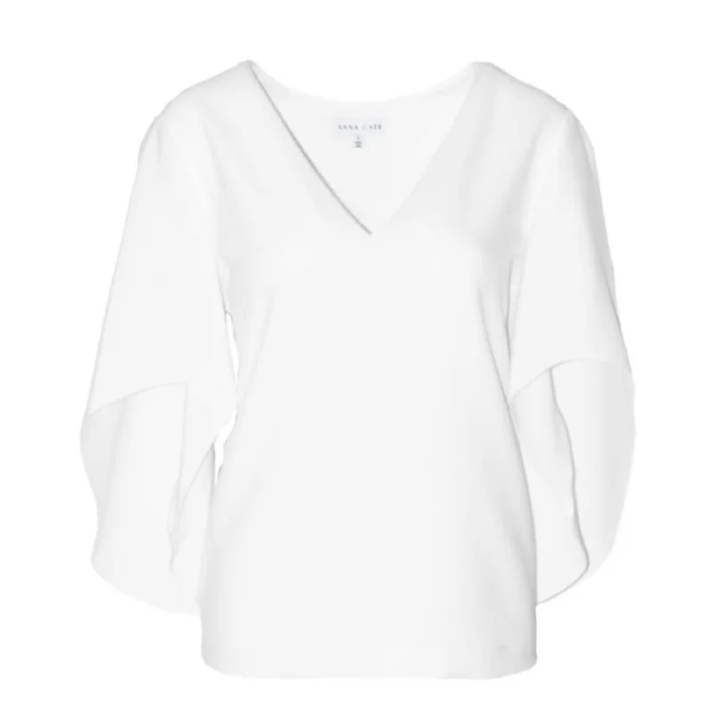 Crazy Savings Women's Nina Short Sleeve Top In Whisper White