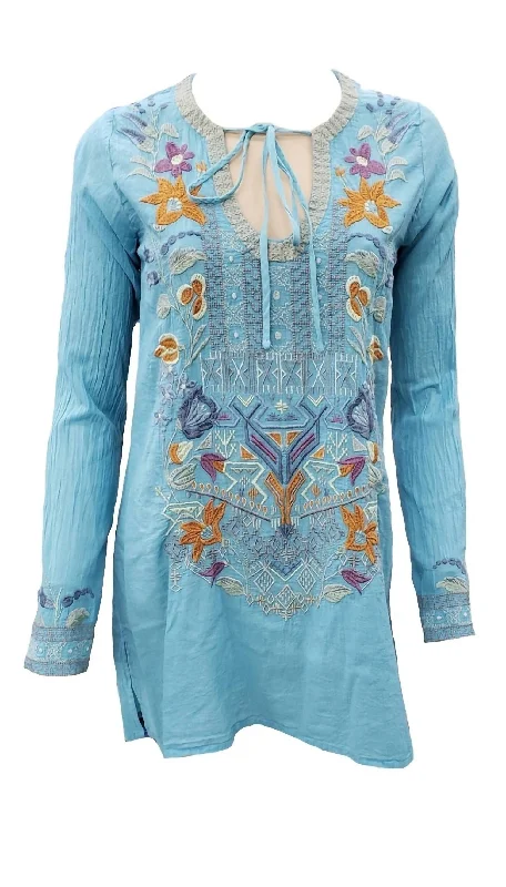 Mega Sale Women's Oaklyn Cotton Blouse In Coastal