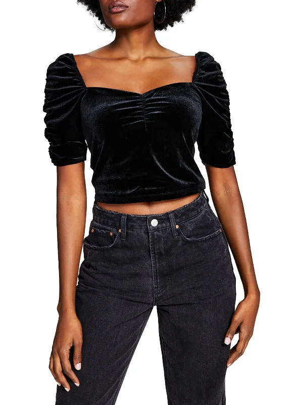 Stock Clearance Womens Ruched Cropped