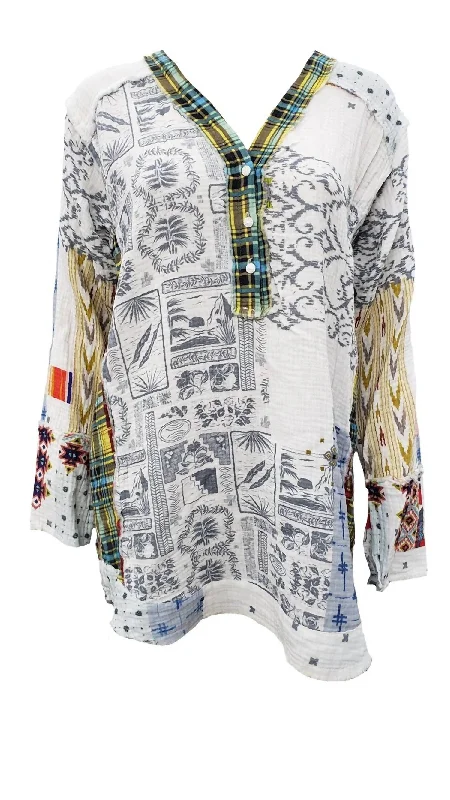 The Best Prices Women's Tokyo Patchwork Gauze Blouse In Multi