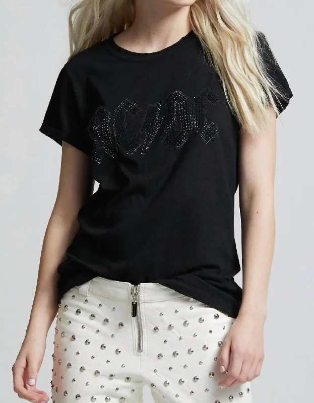 Last Chance Acdc Rocker Tee In Black