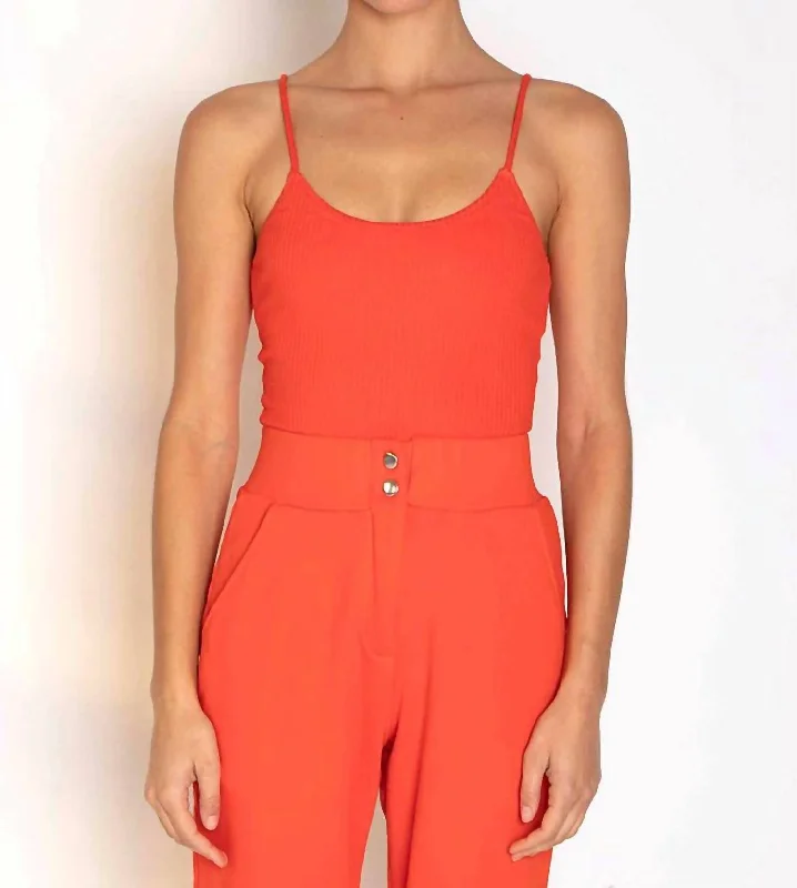 Exclusive Access Alloy Rib Rope Tank Top In Fuego