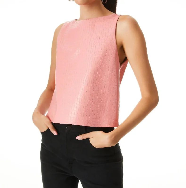 Epic Deals Amal Boxy Tank Top In Rose