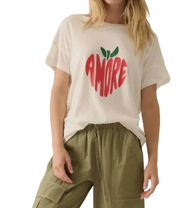 Super Deal Amore Graphic Tee In Ivory