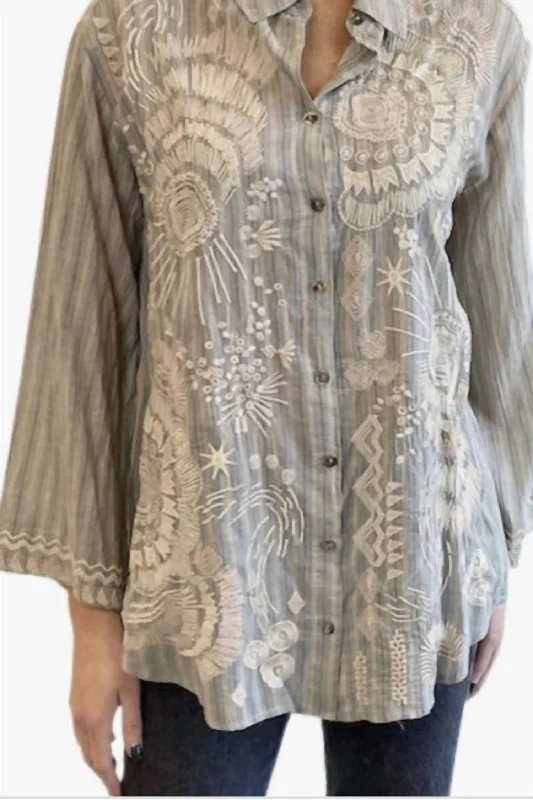 Discount Mania Antonia Kimono Oversized Shirt In Sti