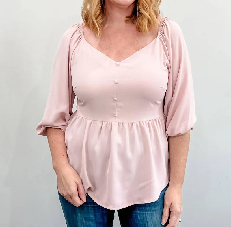Midnight Madness Anything For Love Top In Blush