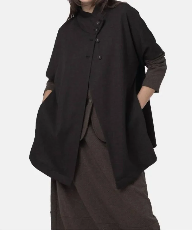 Fantastic Offers Asymetrical Buttoned Short Sleeve Shirt In Brown