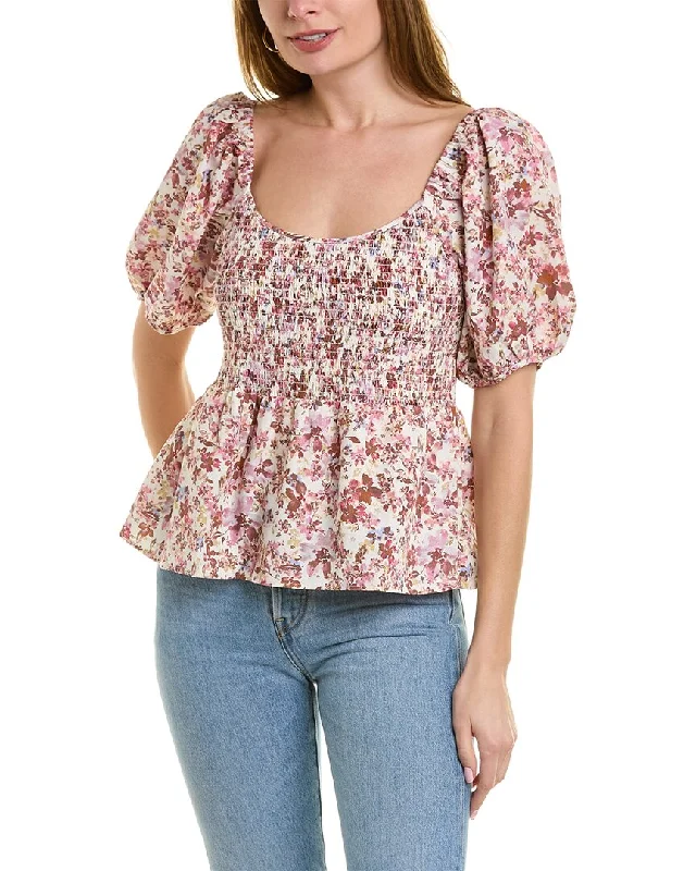 Price Break Auguste Anastasia Linen-Blend Blouse
