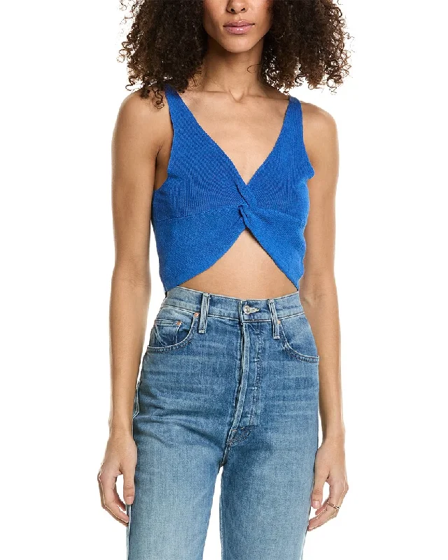 Epic Deals ba&sh Knit Linen-Blend Top