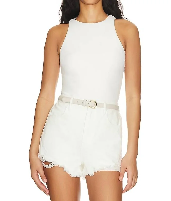 Take Advantage Best Bodysuit In White Stretch