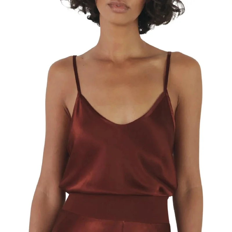Price Blitz Bias Cut Cami In Umber