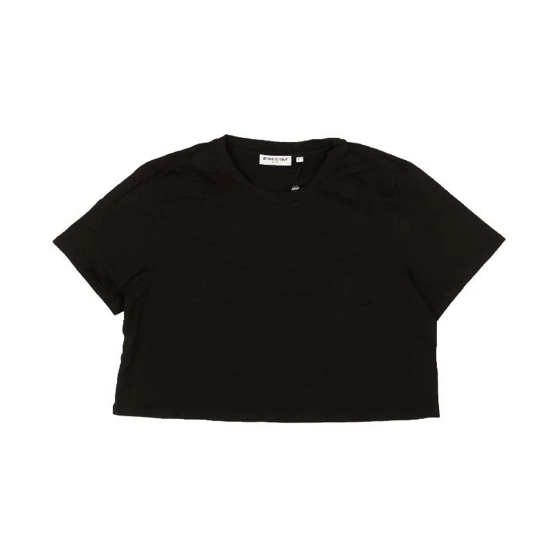 Bargain Bin Black Blank OC Cropped Short Sleeve T-Shirt