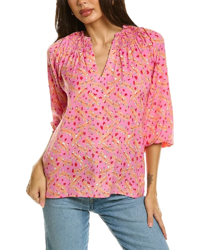 Reduced Prices Bobeau Smocked Collar Blouse