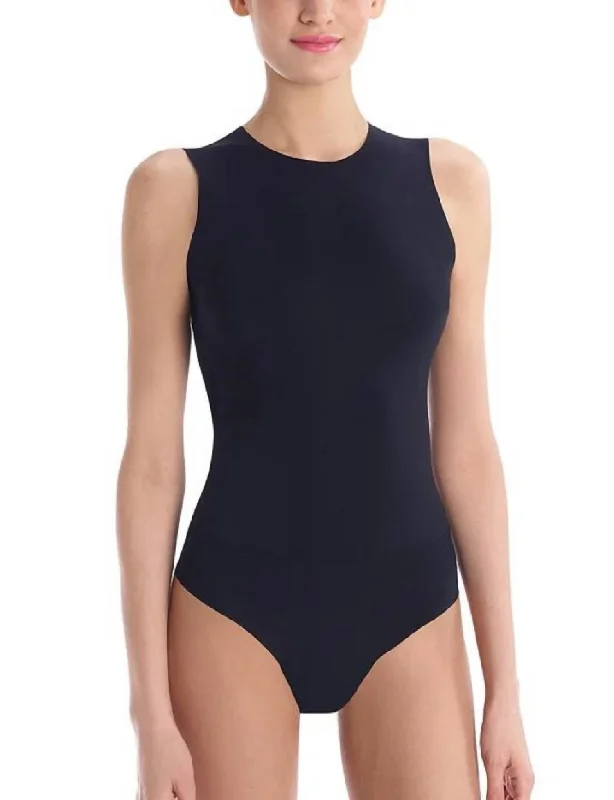Limited Time Bonded Signature Bodysuit In Black