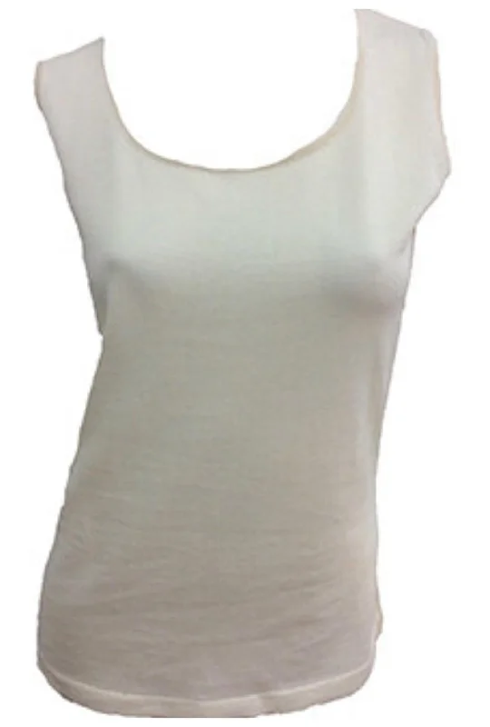 Markdowns Bra-Friendly Tank Top In Ivory