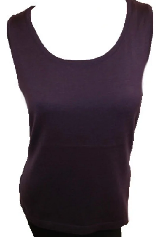 Epic Deals Bra Friendly Tank Top In Plum