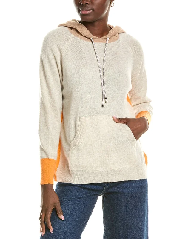 Massive Deals Brodie Cashmere Wool & Cashmere-Blend Contrast Bling String Hoodie