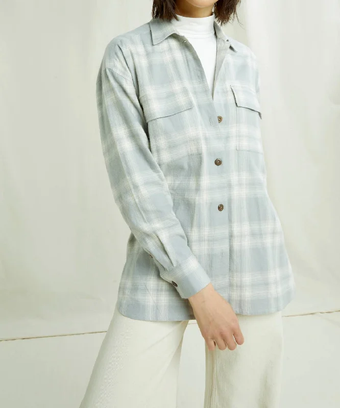 Early Access Carina Checked Shirt In Grey Check