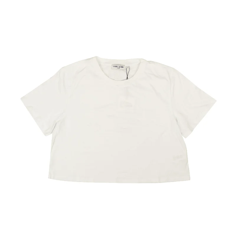 Deal Zone Chalk White Cotton Blank OC Cropped T-Shirt