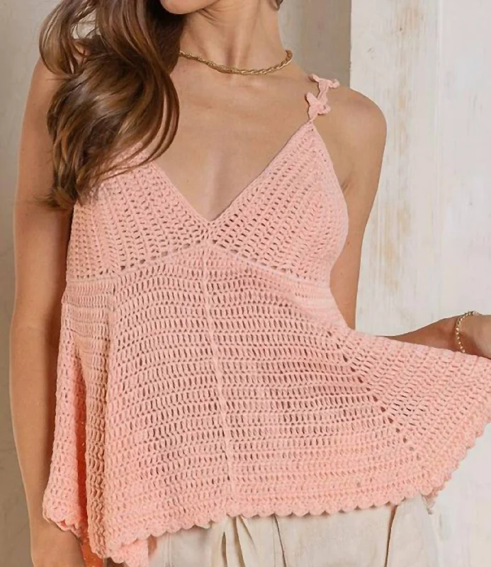 Unmissable Offer Claudia Babydoll Sweater Tank In Blush
