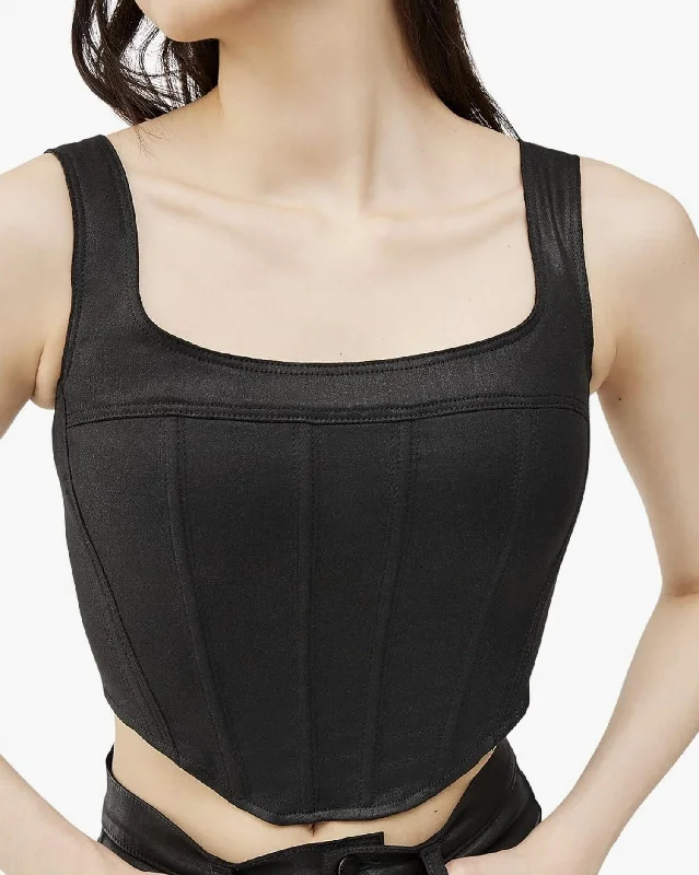 Price Reduction Corset In Black Coated (Ultimate Knit Coated)