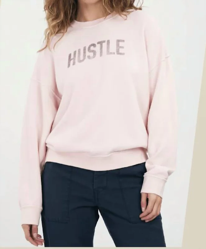 New Markdowns Crewneck Sweatshirt Hustle In Pink