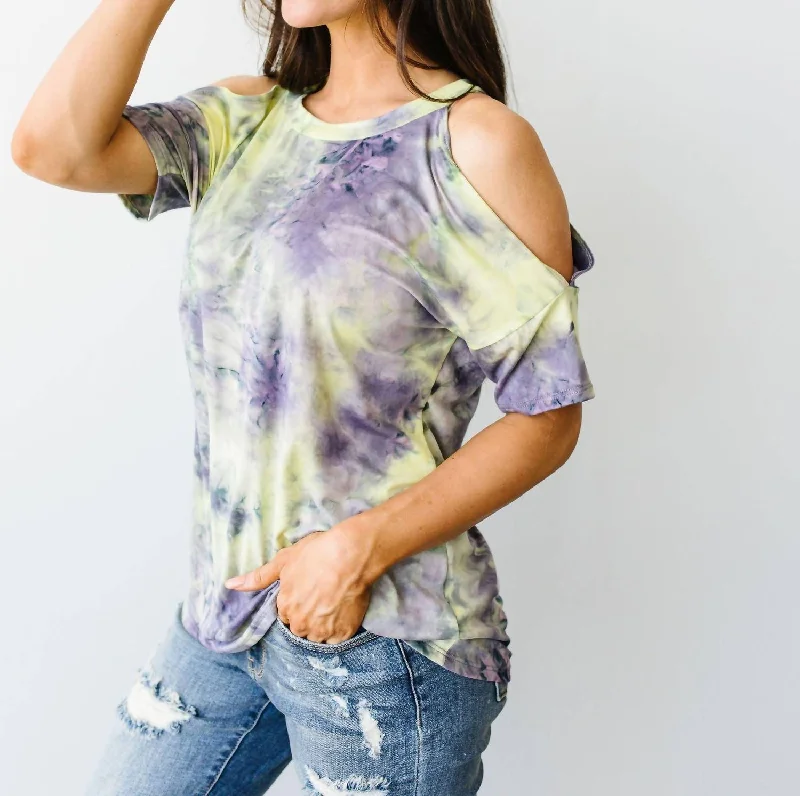 Weekend Flash Sale Cure The Common Cold Shoulder Top In Tie Dye