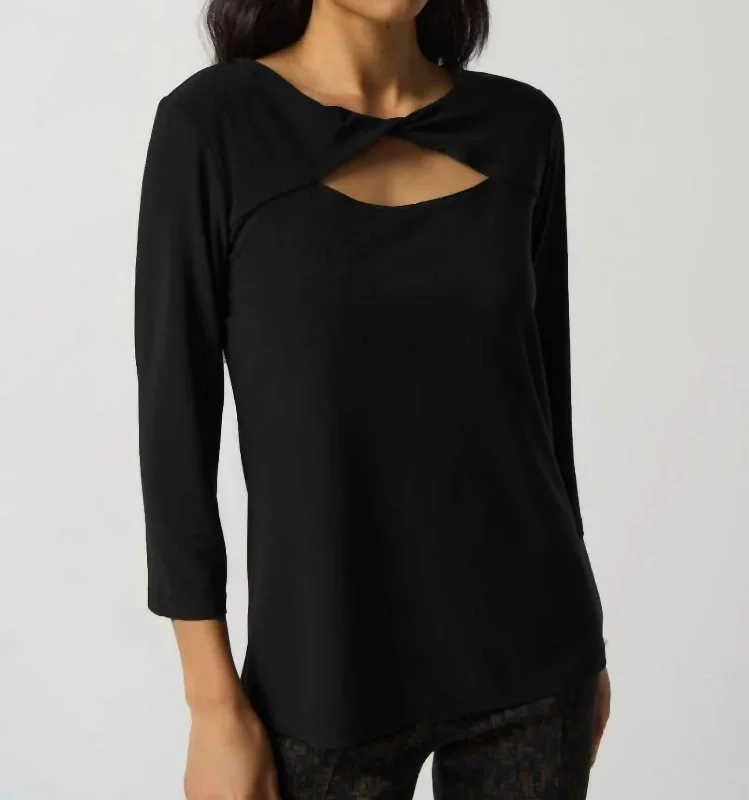 Special Price Cut-Out Detail Top In Black