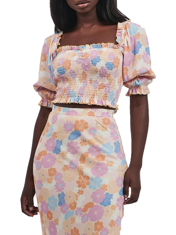 Unbeatable Prices Daisy Womens Smocked Elbow Sleeve Top
