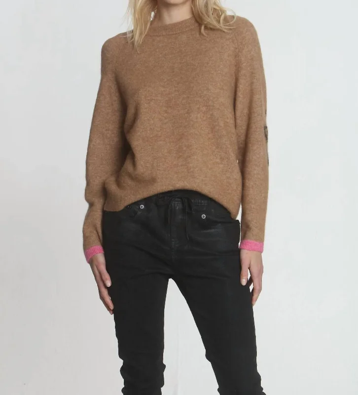 Seasonal Clearance Darling Cozy Crew Top In Ginger
