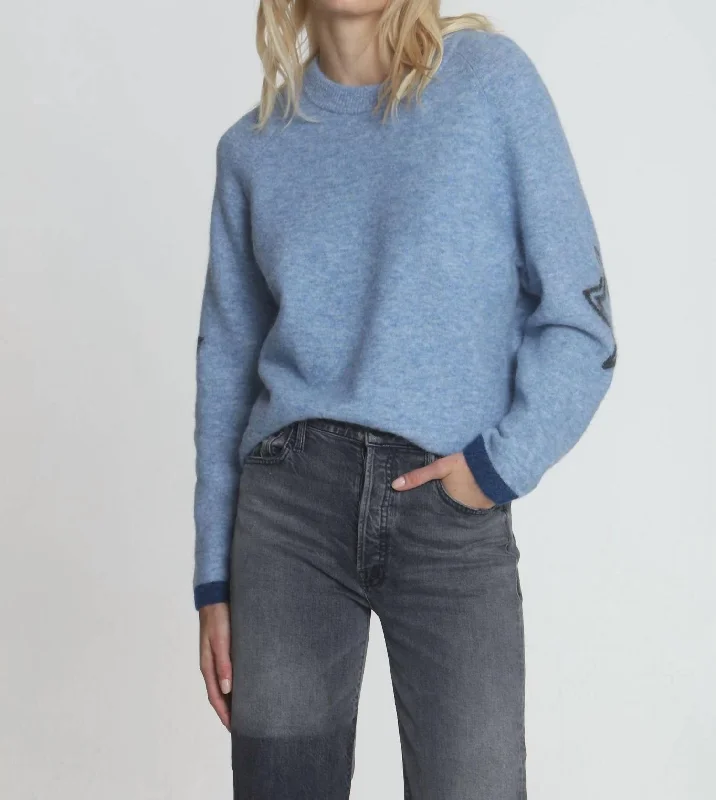 Limited Time Discount Darling Cozy Crew Top In Sky