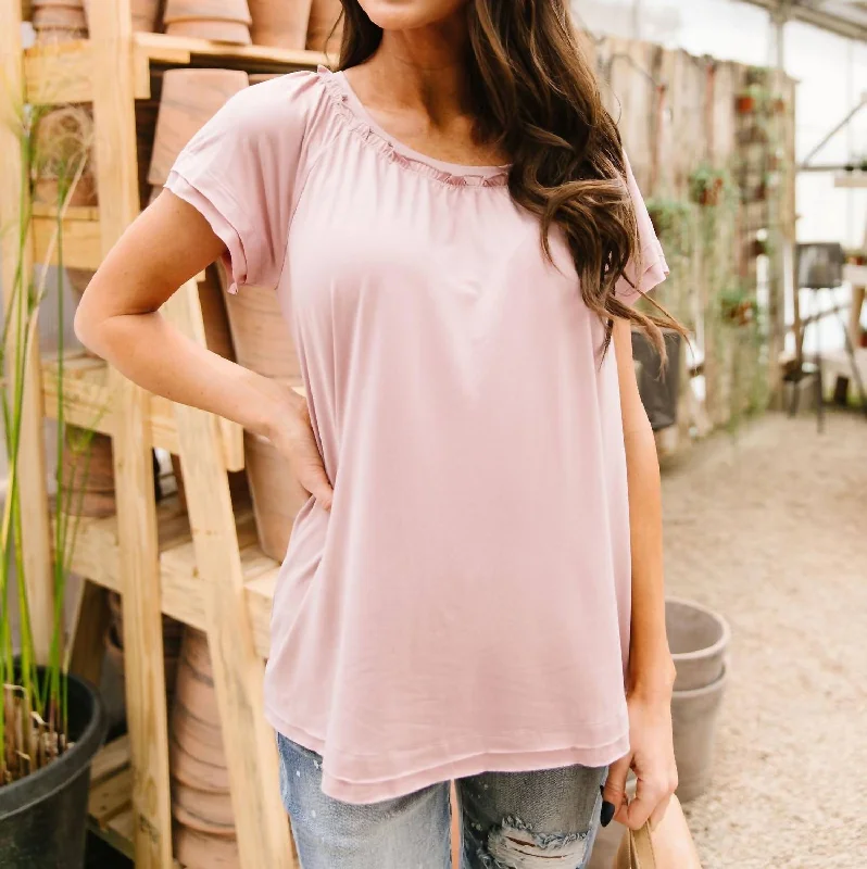 Price Rollback Double Up Top In Mauve