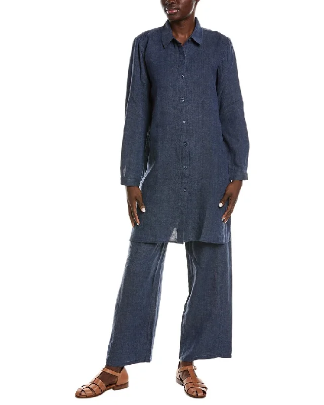 Deal Mania EILEEN FISHER High Slit Linen Shirt
