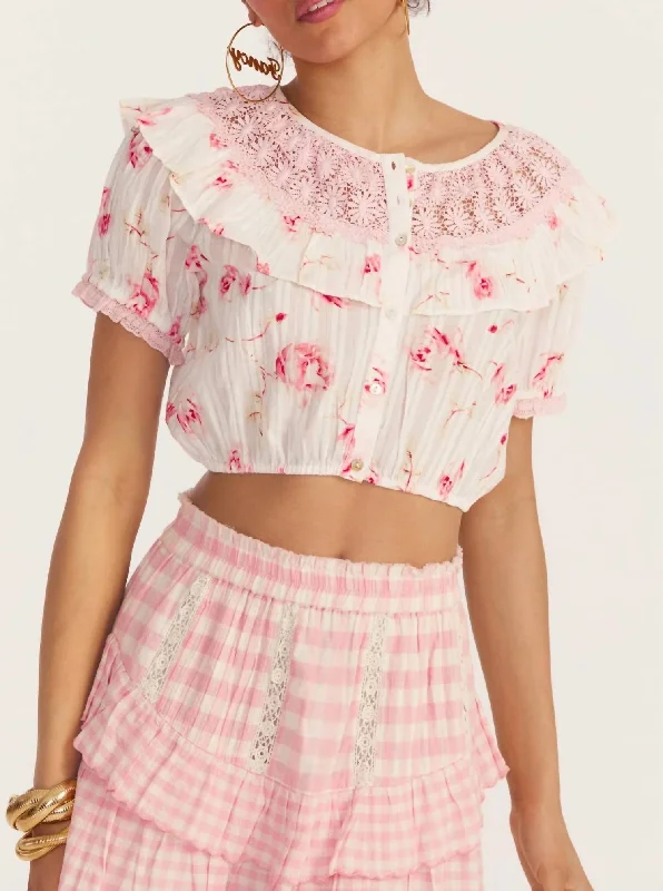 Season Finale Sale Elania Crop Top In Cherry Soda